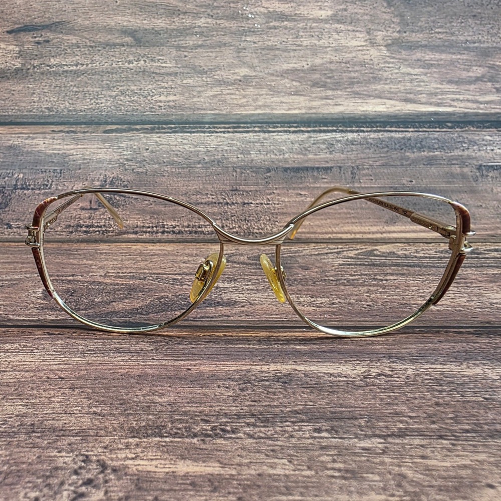 Safilo Elasta 4548 V32 Gold Pink Marble Eyeglasses Frames Italy 53-16-135